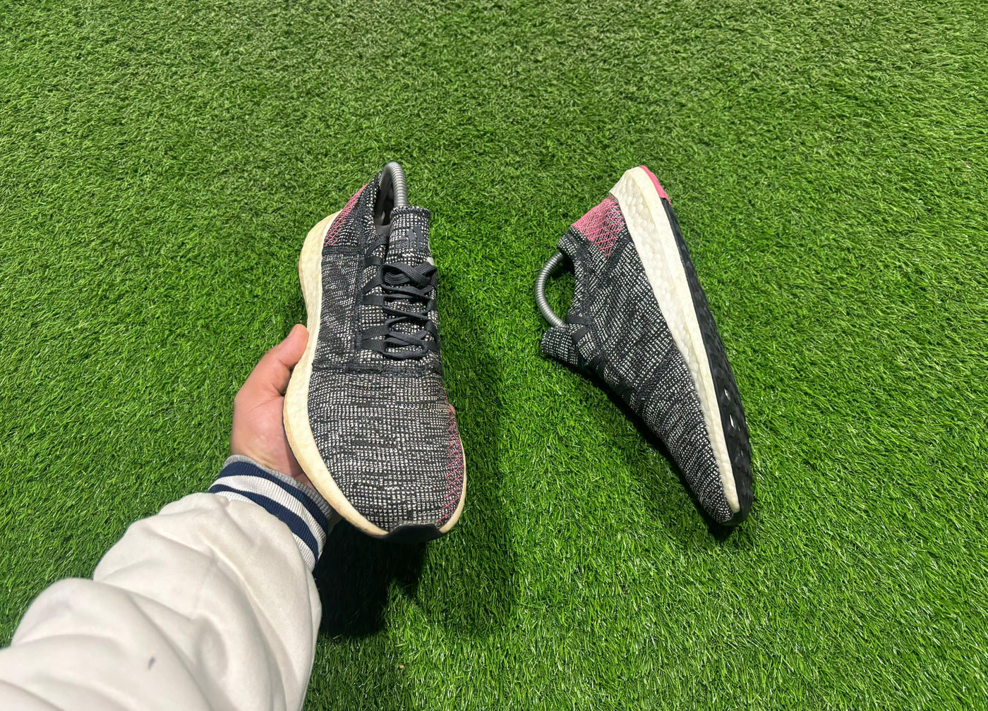 Adidas Pureboost Go Carbon Maroon Knit Running Shoes&nbsp;